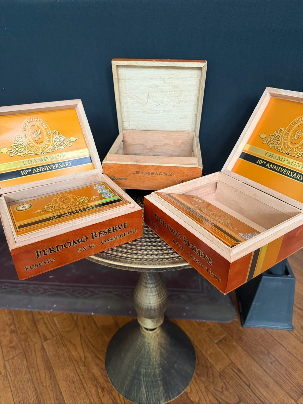 Perdomo Reserve Cigar Display with Gold Accents